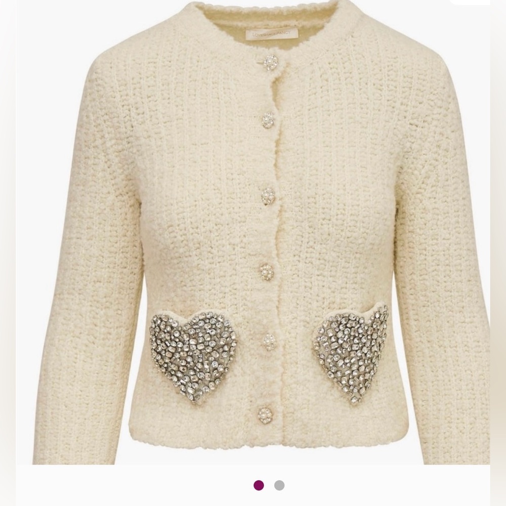 Loveshackfancy NWT Leocadia cardigan in cream size XS.